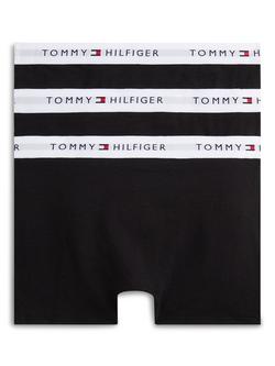 Tommy Hilfiger Kids' Taped Trunks, Pack of 3, Black - view 2, Black