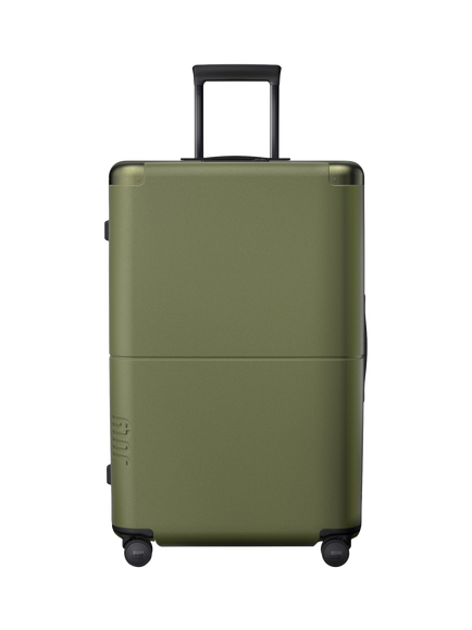 July Checked Plus CaseSafe Hard Shell Suitcase, 110L, Moss