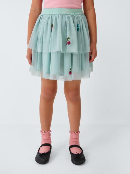 John Lewis Kids' Sequinned Party Skirt, Multi, Multi