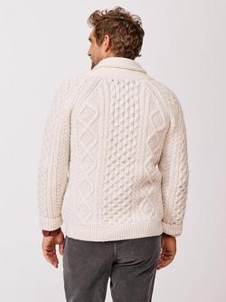 Aubin Aran Cardigan, Ecru - view 2, Ecru