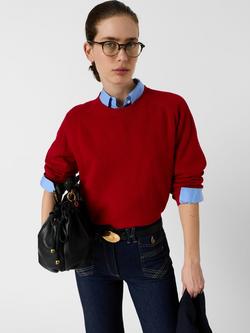 Gerard Darel Crew Neck Pure Wool Jumper, Red