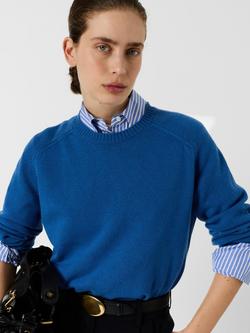 Gerard Darel Crew Neck Pure Wool Jumper, Blue, Blue