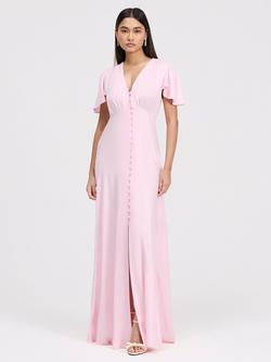 Ghost Delphine Satin Maxi Dress - view 2, Pink