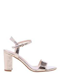 Paradox London Harmonia Block Heel Sandals, Champagne, Champagne