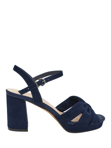 Paradox London Nerita Wide Fit Platform Heeled Sandals, Navy