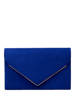 Paradox London Delyssa Flapover Clutch Bag, Royal Blue, Royal Blue