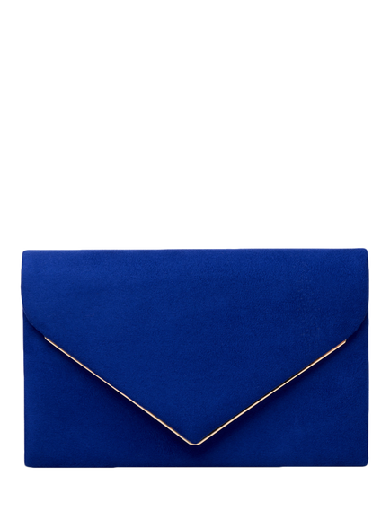 Paradox London Delyssa Flapover Clutch Bag, Royal Blue, Royal Blue