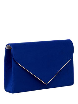 Paradox London Delyssa Flapover Clutch Bag, Royal Blue - view 2, Royal Blue