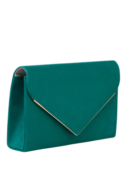 Paradox London Delyssa Flapover Clutch Bag, Emerald Green - view 2, Emerald Green