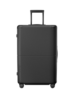 July Checked Plus CaseSafe Hard Shell Suitcase, 110L, Charcoal