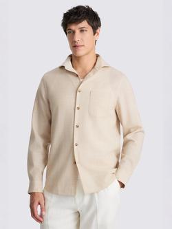 Neutral Tropical Wool Overshirt, Neutral, Neutral