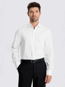 Moss Easy Iron Cotton Tailored Fit Shirt, White, White