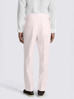 Moss Cotton Pleated Trousers, Pale Pink - view 2, Pale Pink