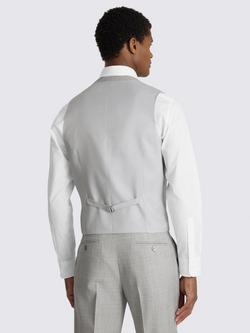 Moss Wool Blend Slim Fit Waistcoat, Light Grey Marl - view 2, Light Grey Marl