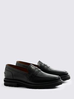 Moss Camden Leather Chunky Loafers - view 2, Black