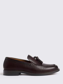 Moss Finchley Leather Tassel Loafers, Brown