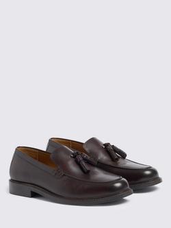 Moss Finchley Leather Tassel Loafers - view 2, Brown