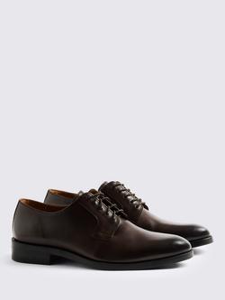 Moss Cambridge Leather Derby Shoes, Brown - view 2, Brown
