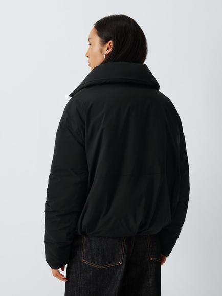 John Lewis Padded Bomber Jacket, Black - view 2, Black