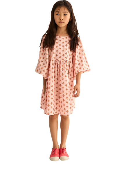 Cozmo Kids' Albak Flower Dress, Cloud Pink, Cloud Pink