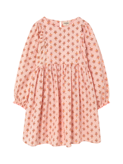 Cozmo Kids' Albak Flower Dress, Cloud Pink - view 2, Cloud Pink