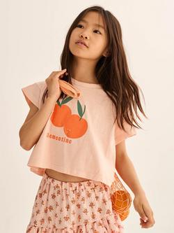 Cozmo Kids' Syrak Cotton Clementine T-Shirt, Cloud Pink, Cloud Pink