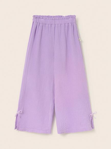 Cozmo Kids' Violetk Cotton Wide Leg Trousers, Lavender - view 2, Lavender