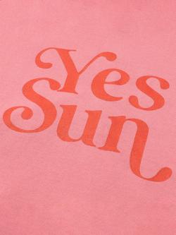 Cozmo Kids' Vegak Cotton Slogan Sweatshirt, Candy Pink - view 2, Candy Pink