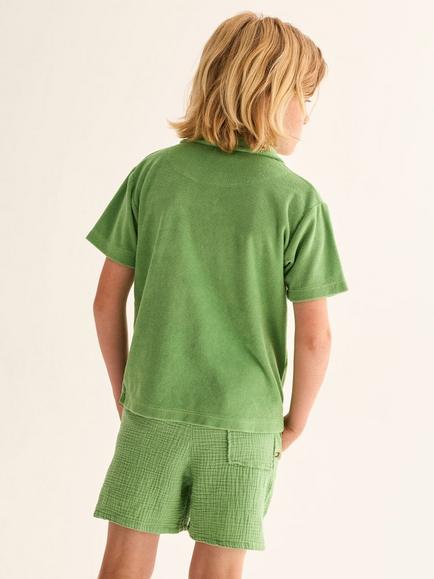 Cozmo Kids' Maelk Short Sleeve Polo T-Shirt, Green - view 2, Green