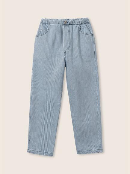 Cozmo Kids' Echok Striped Denim Trousers, Bluefine - view 2, Bluefine