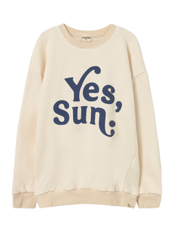 Cozmo Kids' Atlask Fleece Slogan Sweatshirt, Ivory - view 2, Ivory