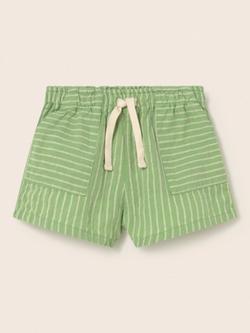 Cozmo Kids' Cirok Striped Drawstring Shorts, Green, Green