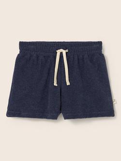 Cozmo Kids' Cotton Blend Drawstring Shorts, Blue Melange - view 2, Blue Melange