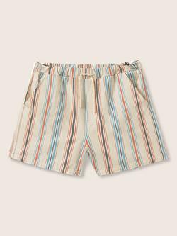 Cozmo Kids' Zionk Cotton Stripe Bermuda Shorts, Ivory - view 2, Ivory