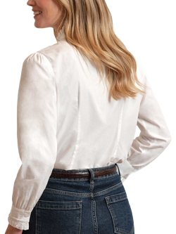 Pure Collection Frill Detail Shirt, White - view 2, White