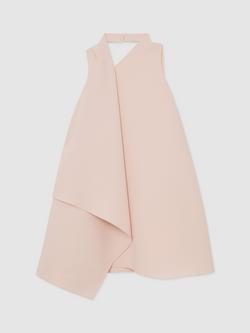 Reiss Kids' Zoe Sleeveless Draped Shift Dress, Pink