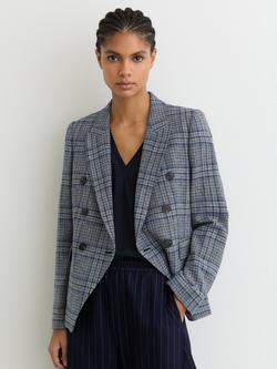 Reiss Larissa Check Jacket, Neck, Neck