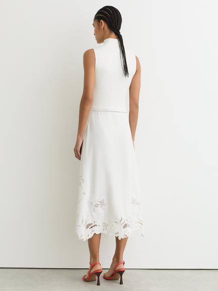 Reiss Phoenix Knit Midi Dress, White - view 2, White