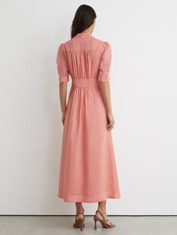 Reiss Petite Poppy Midi Dress, Pink - view 2, Pink