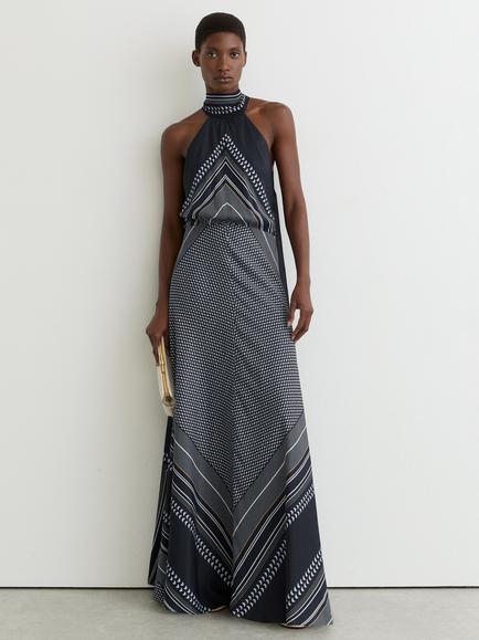 Reiss Skylar Sleeveless Maxi Dress, Navy, Navy