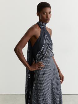 Reiss Skylar Sleeveless Maxi Dress, Navy - view 2, Navy