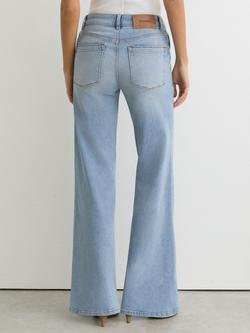 Reiss Petite Addie Wide Leg Jeans, Light Blue - view 2, Light Blue