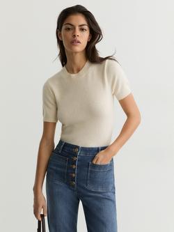 Reiss Petite Cali Flared Jeans, Blue - view 2, Blue