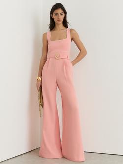 Reiss Petite Dia Tipped Jumpsuit, Pink, Pink
