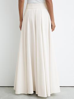 Reiss Simone Button Detail Maxi Skirt, Ivory - view 2, Ivory