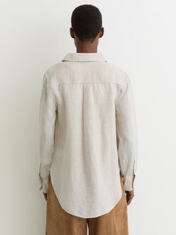Reiss Belle Long Sleeve Pure Linen Shirt - view 2, Beige Neutral