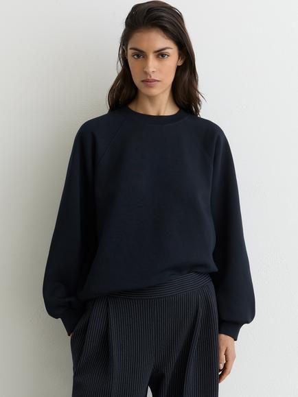 Reiss Charlie Crew Neck Sweatshirt, Navy, Navy