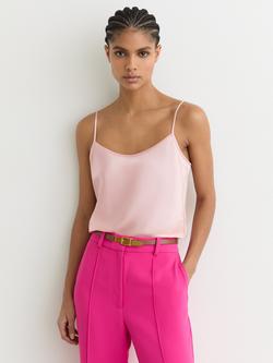 Reiss Corey Pure Silk Camisole Top, Pink, Pink
