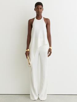 Reiss Quinn Drape Detail Top, Ivory, Ivory