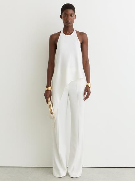 Reiss Quinn Drape Detail Top, Ivory, Ivory
